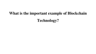 what is the important example of blockchain technology