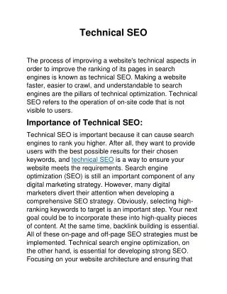 technical seo