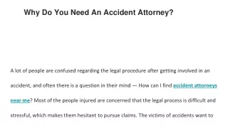 Why Do You Need An Accident Attorney_ - Bennett Hodgins