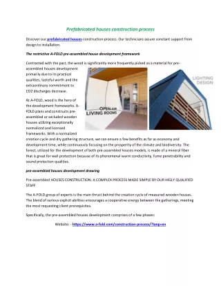 prefabricated houses construction process