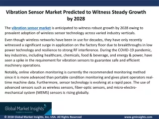 vibration sensor market predicted to witness