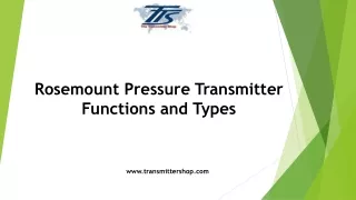 Rosemount Pressure Transmitter Functions and Types - The Transmitter Shop