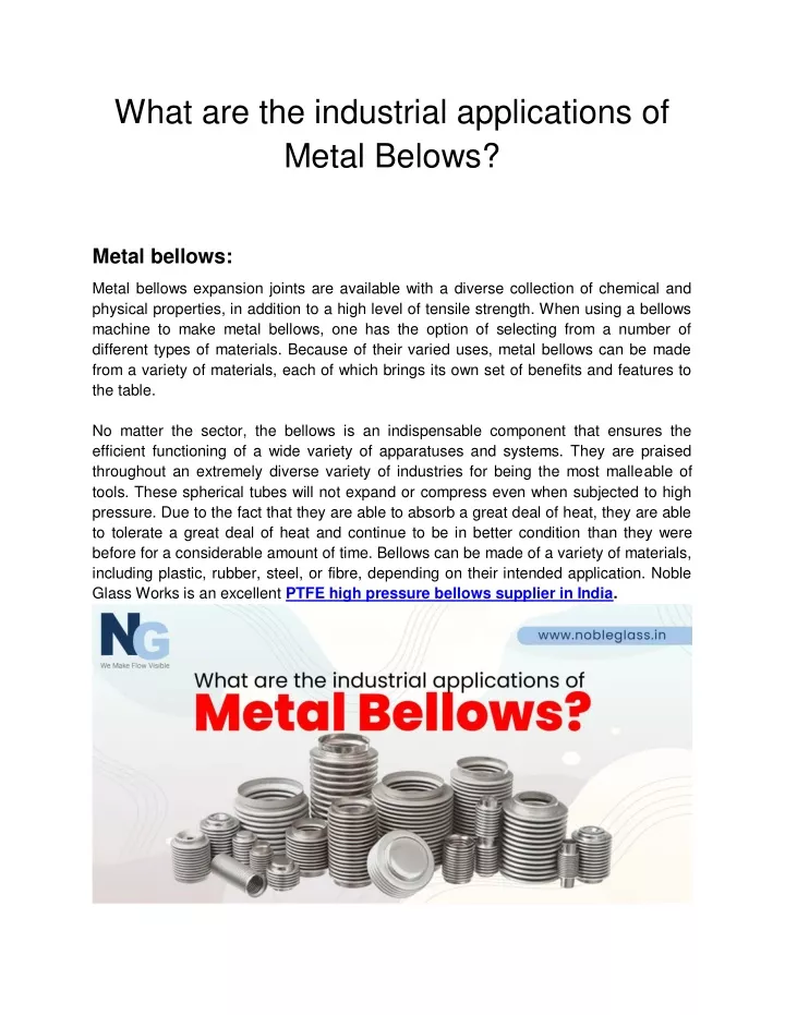 what are the industrial applications of metal
