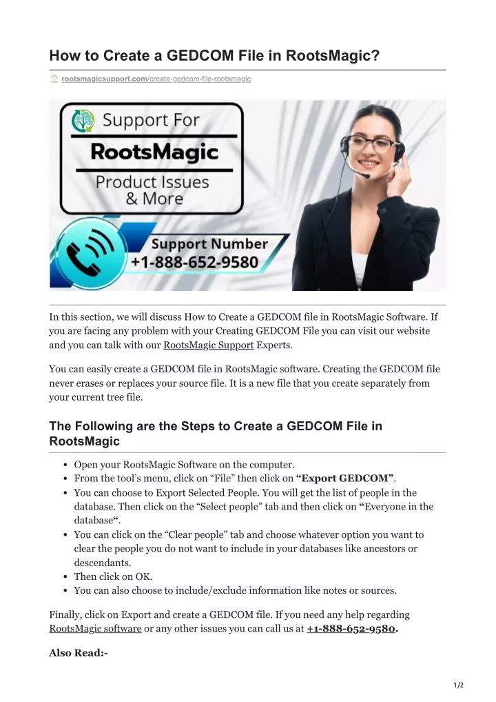how to create a gedcom file in rootsmagic