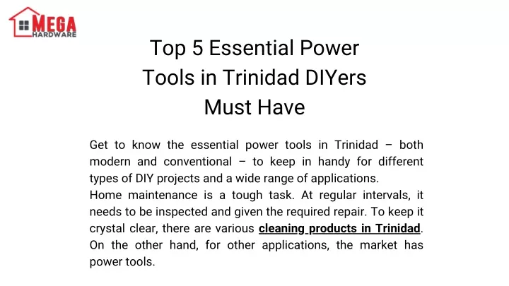 top 5 essential power tools in trinidad diyers