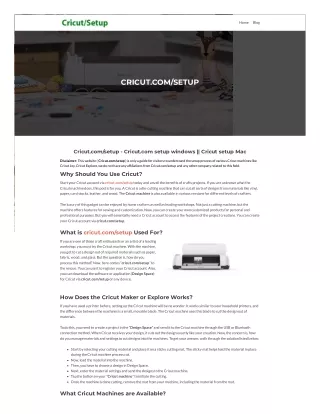 Cricut.com/setup - Cricut.com setup windows