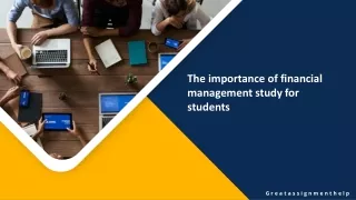 the importance of financial management study