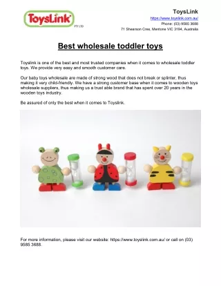 Best wholesale toddler toys