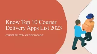 Know Top 10 Courier Delivery Apps List 2023
