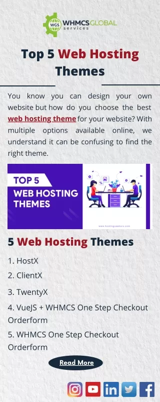 top 5 web hosting themes