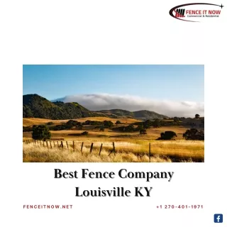 Get Fence Installation in Kentucky at Fence It Now