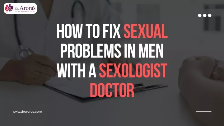 how to fix sexual problems in men with