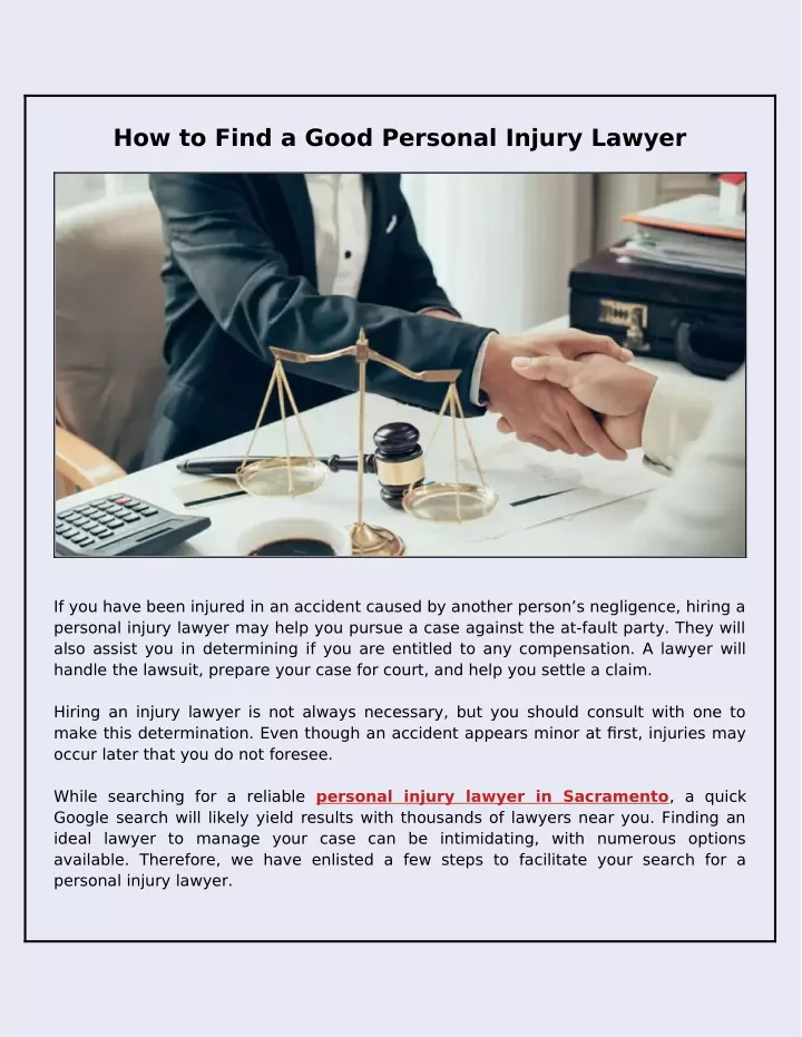 how to find a good personal injury lawyer