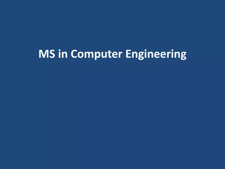 ms in computer engineering