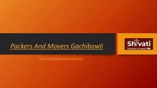 Packers And Movers Gachibowli