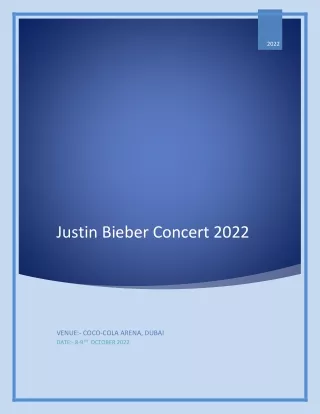 Justin bieber Concert Dubai 2022