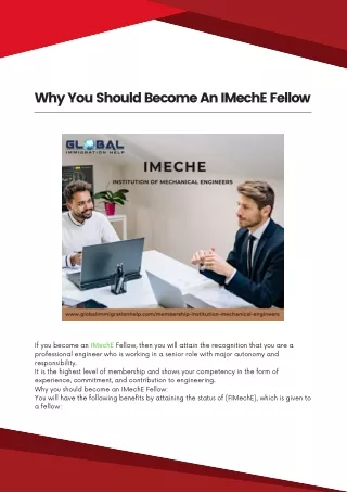 why you should become an imeche fellow