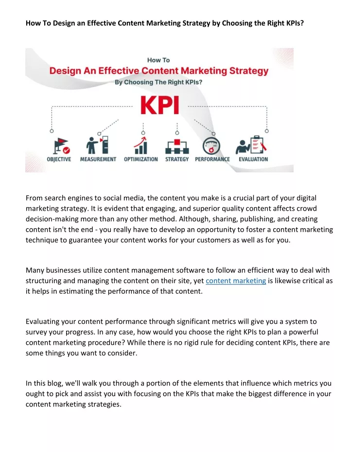 how to design an effective content marketing