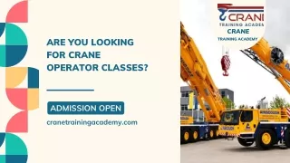 Are you looking for crane operator classes