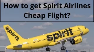 how to get spirit airlines cheap flight