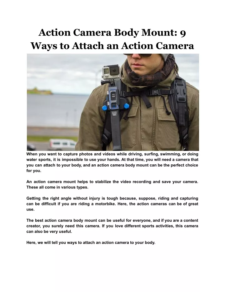 action camera body mount 9 ways to attach