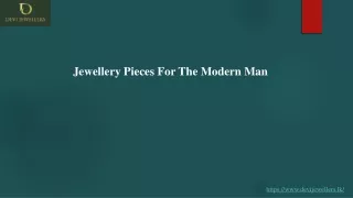 Jewellery Pieces For The Modern Man