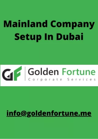 Mainland Company Setup In Dubai
