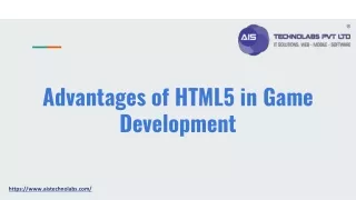 Advantages of HTML5 in Game Development