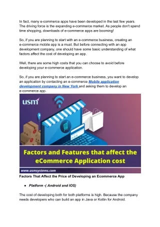 in fact many e commerce apps have been developed
