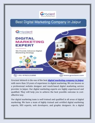 Best Digital Marketing Company in Jaipur