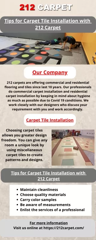 tips for carpet tile installation with 212 carpet