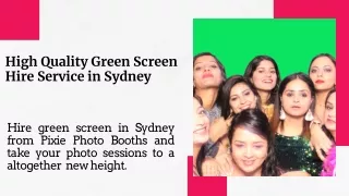 High Quality Green Screen Hire Service in Sydney