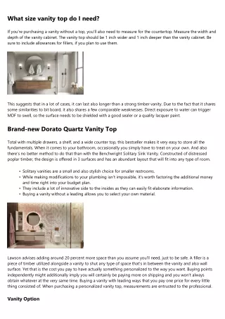 What Types Of Bathroom Vanity Products Should You Utilize?