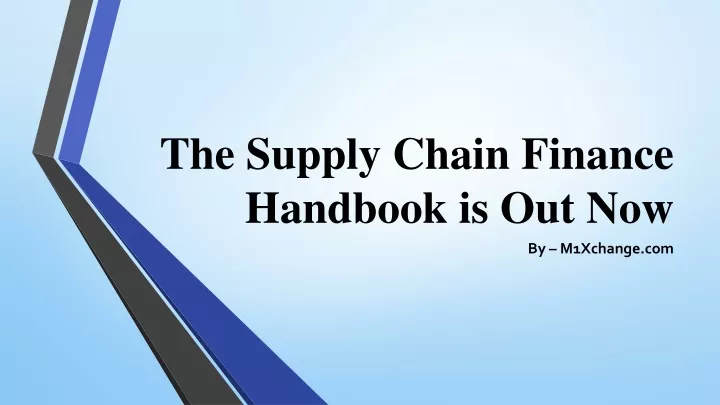 the supply chain finance handbook is out now