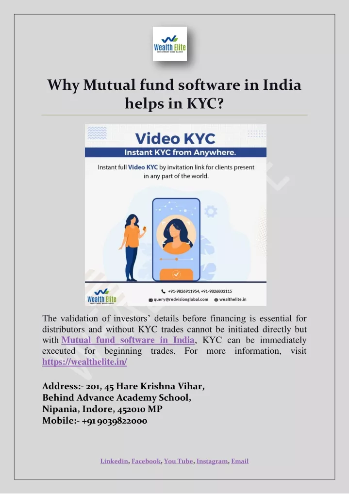 why mutual fund software in india helps in kyc