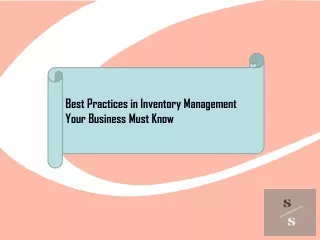 Best Practices in Inventory Management Your Business Must Know