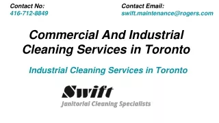 Industrial Cleaning Services in Toronto