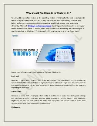 why should you upgrade to windows 11