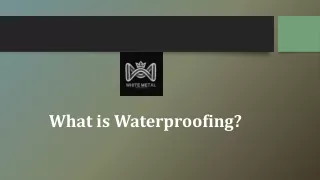 What is Waterproofing?