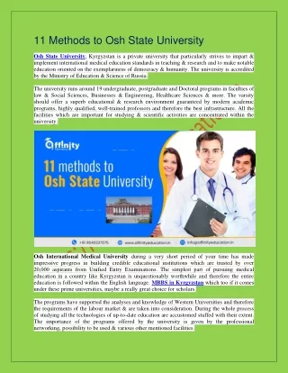 11 methods to osh state university osh state