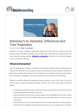 alzheimer s vs dementia differences