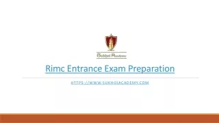 Rimc Entrance Exam Preparation