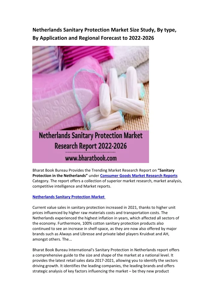netherlands sanitary protection market size study