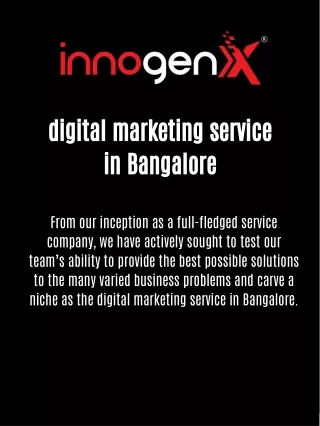 digital marketing service in Bangalore