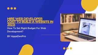 hire web developer cost to build a website