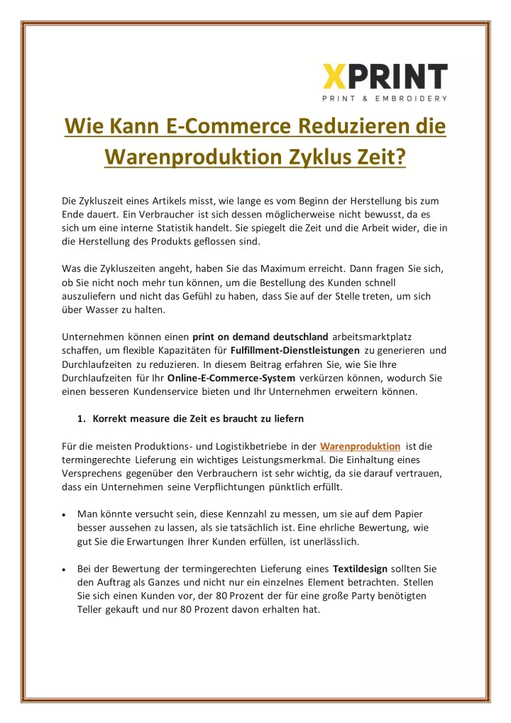 wie kann e commerce reduzieren