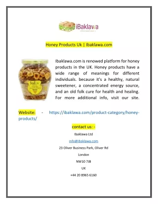 Honey Products Uk Ibaklawacom