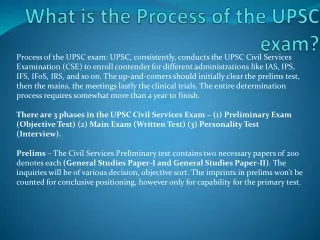 process of the upsc exam upsc consistently