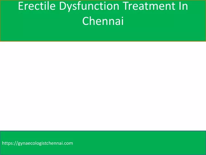 erectile dysfunction treatment in chennai