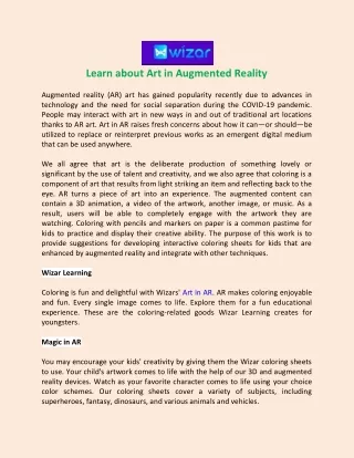 learn about art in augmented reality